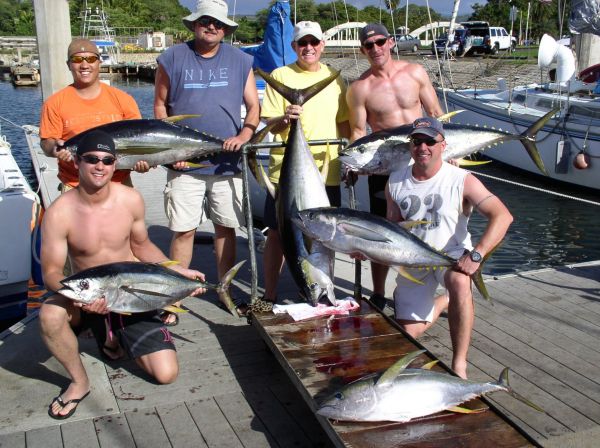 11-15-07
Louis, Ken, Dan, Brad and Gregory managed to run over a few nice Yellowfin. 

