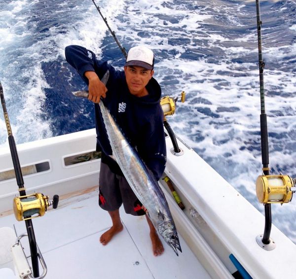 5-14-2013
Ono on board!
Keywords: ono,wahoo,hawaii,north shore,charter,boat,fishing,trip,fish,oahu,sportfishing,ahi,mahi mahi,trolling