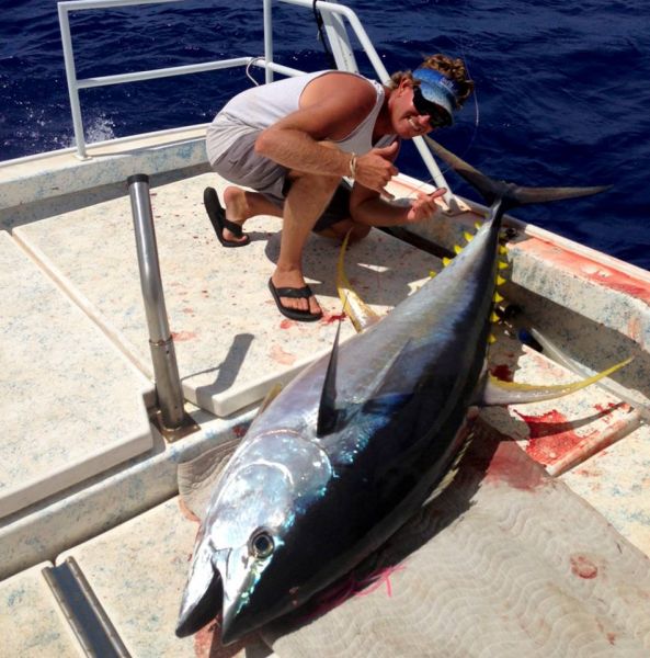 7-7-2013
Another big Ahi Tuna
Keywords: ahi,tuna,yellowfin,mahi mahi,dolphin,fish,charter,fishing,oahu,north shore,hawaii,sportfishing,blue,marlin