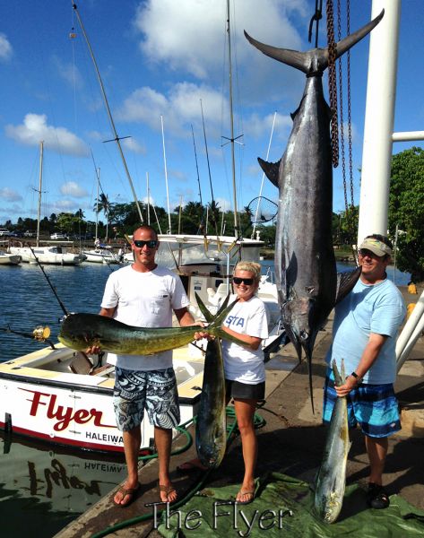 8-19-14
Keywords: blue marlin yellow fin tuna ahi mahi mahi dorado dolphin, sport fishing charter boat sportfishing chupu hawaii oahu 