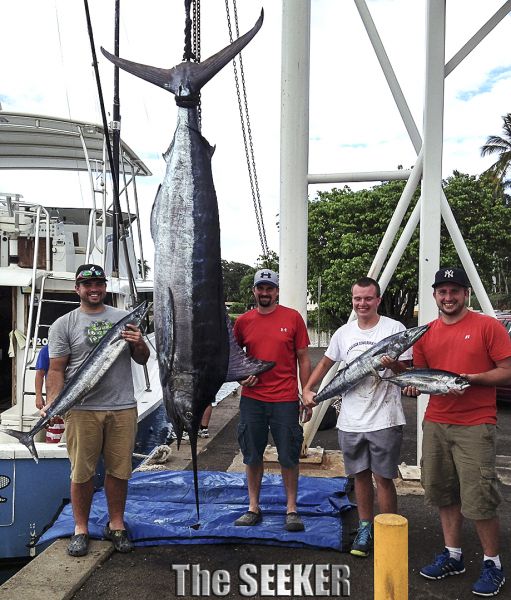 8-11-15
Keywords: Blue Marlin Ono Wahoo Tuna Chupu Fishing Charter Hawaii Seeker